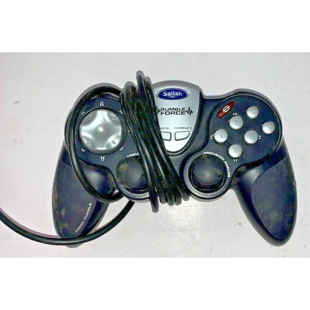 Saitek P2500 Rumble Force Wired USB PC Controller Unable To Test May Work
